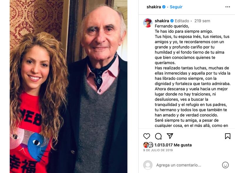 Shakira y Fernando de la Rúa