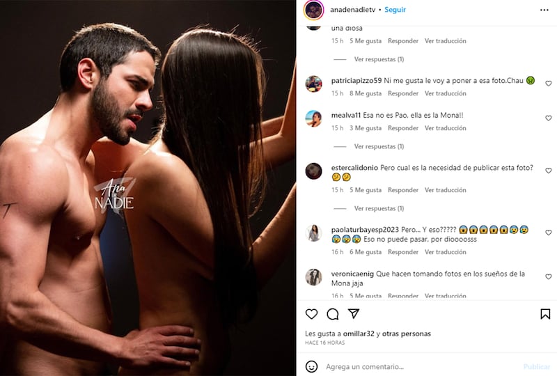 “Cuanta violencia visual”: fans de ‘Ana de Nadie’ indignados con foto de Joaquín y la mona desnudos.