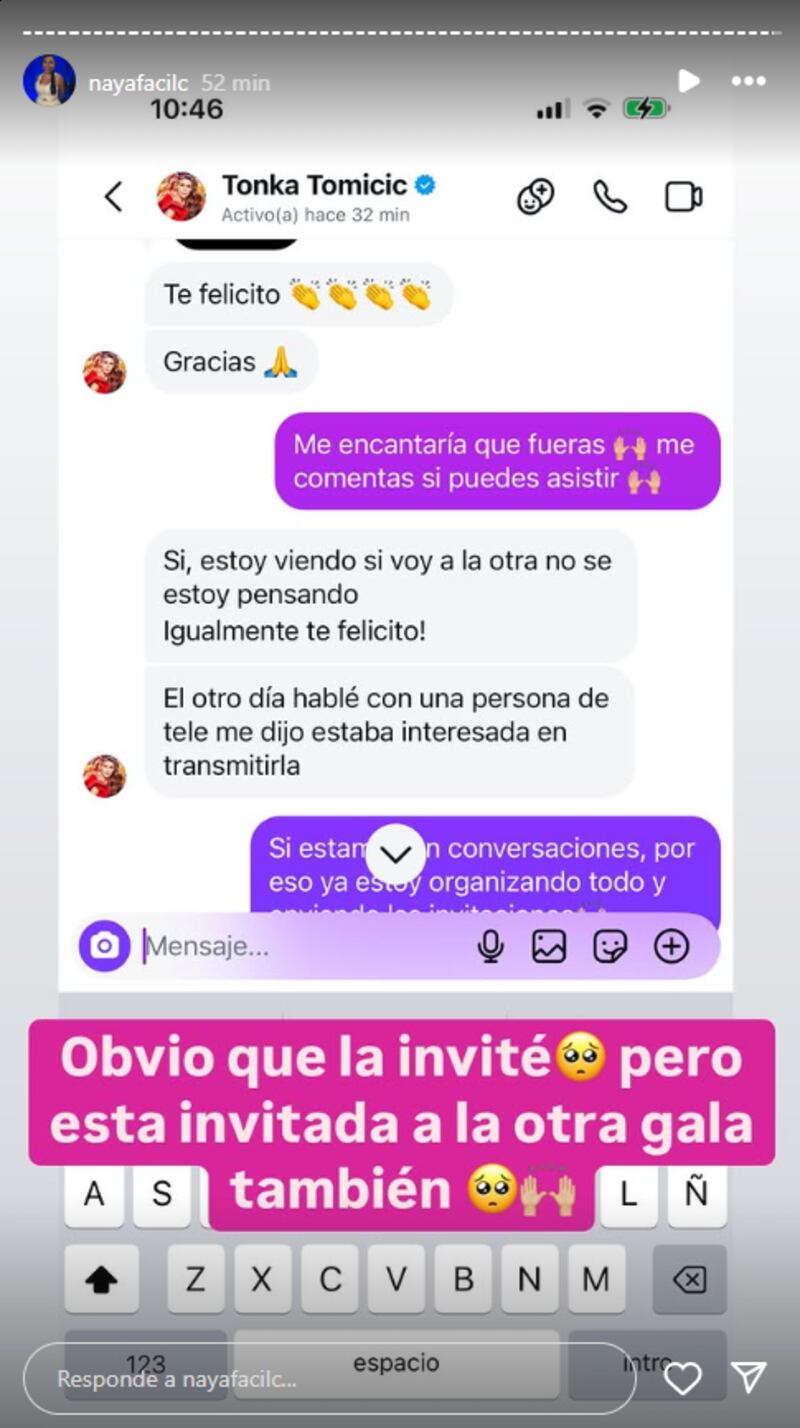 Tonka Tomicic confirma que fue invitada a la Gala de Viña: “Estoy viendo si voy”