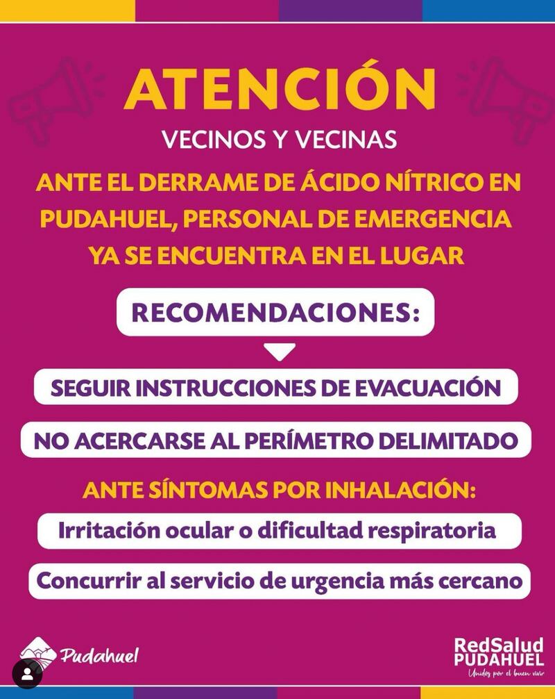 Comunicado municipalidad de Pudahuel | Captura: Instagram