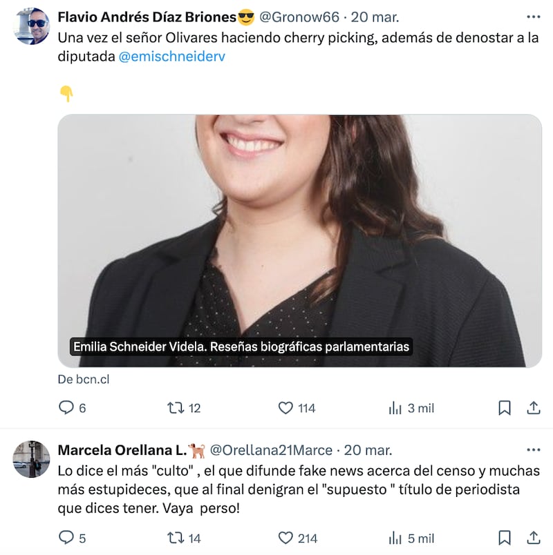 Comentarios que recibió Javier Olivares | Captura: X (Twitter)