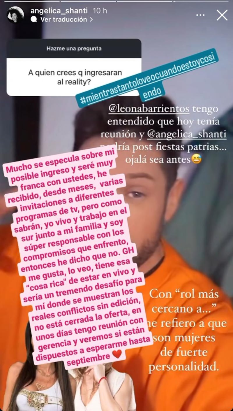 Historia de Angélica Sepúlveda | Instagram