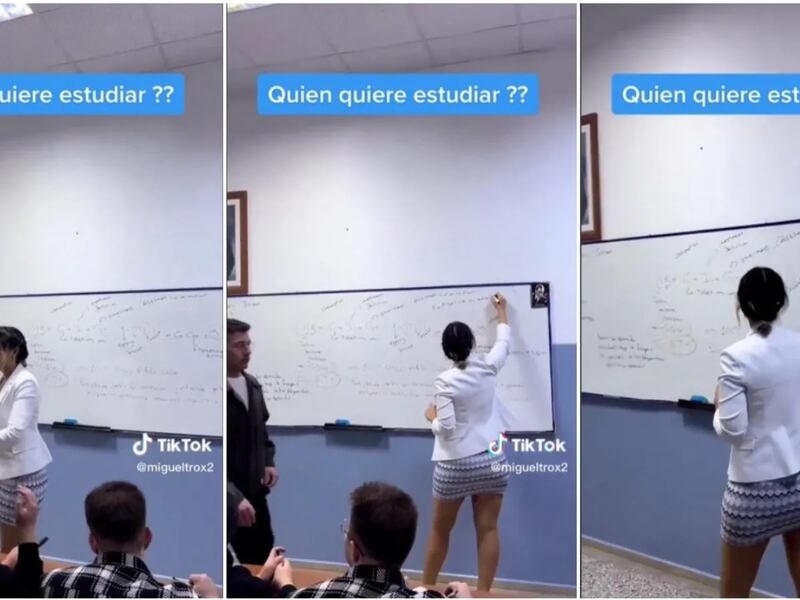 Acaparó miradas en el salón de clases