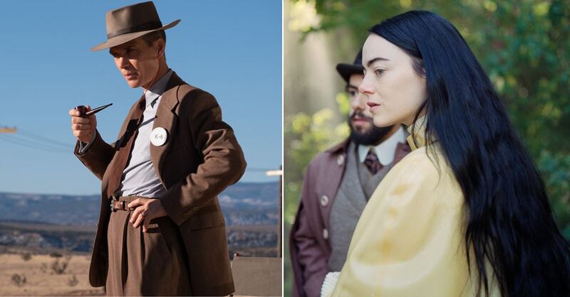 Cillian Murphy en 'Oppenheimer' y Emma Stone en 'Pobres criaturas'