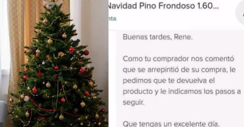 Compró el árbol de Navidad, lo usó y quiere devolverlo en enero