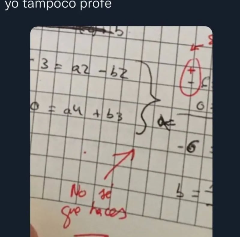 Alumno responde a corrección de profesora