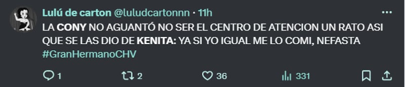 Reacción comentario de Cony Capelli sobre Pedro Astorga |  Twitter